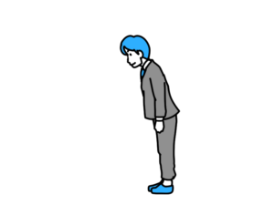 会釈をする男性
