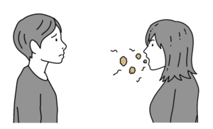 大気汚染をする女