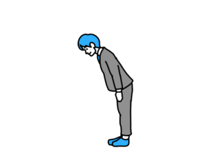 敬礼をする男性