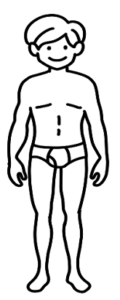 ブリーフを履いた男性