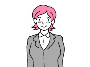 ポーズを取らない女性のイラスト