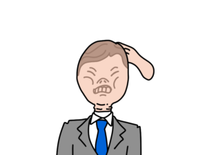 パンティーストッキングを被った男のイラスト