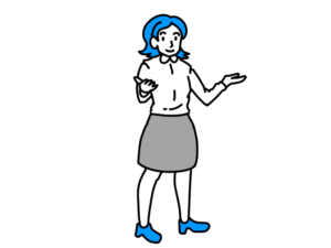 プレゼンをする女性のイラスト