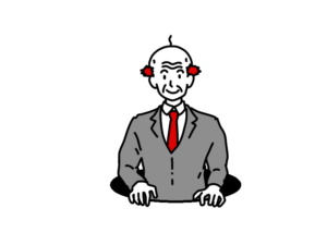 新しく出る杭のおじさんのイラスト