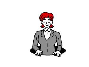 新しく出る杭の女性のイラスト