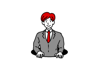 新しく出る杭の男性のイラスト