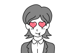 色恋に目が眩んだ女性のイラスト
