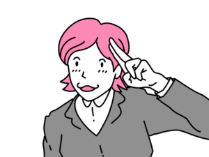 チョリーッスと軽い挨拶をする女性のイラスト