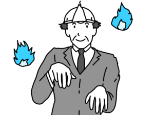 化けて出てきた幽霊化おじさん社員のイラスト
