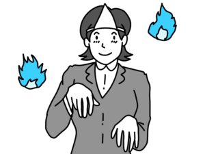 化けて出てきた幽霊化女性社員のイラスト