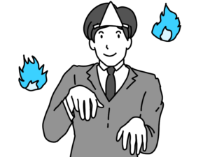 化けて出てきた幽霊化男性社員のイラスト