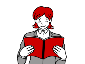 本を読む女性のイラスト