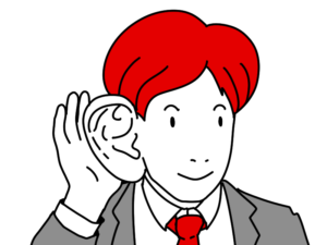 耳がでっかくなっちゃった男性のイラスト