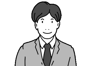 チューをする男性の動くイラスト