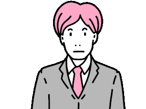 笑顔になる男性の動くイラスト