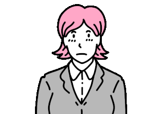 笑顔になる女性の動くイラスト