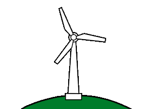 風力発電のイラスト