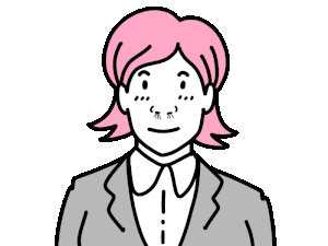 鼻毛ボーボーの女性のイラスト