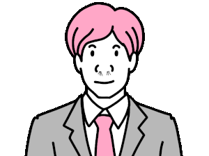 鼻毛ボーボーの男性のイラスト