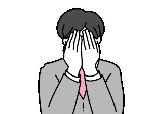 いないいないばあをする男性のイラスト